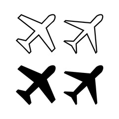 Plane icon vector for web and mobile app. Airplane sign and symbol. Flight transport symbol. Travel sign. aeroplane