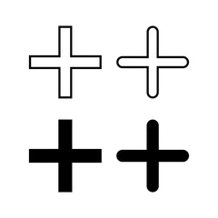 Plus Icon vector for web and mobile app. Add plus sign and symbol