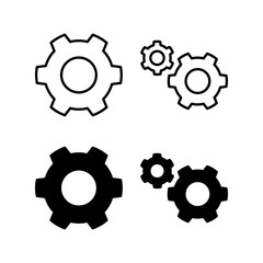 setting Icon vector for web and mobile app. Cog settings sign and symbol. Gear Sign