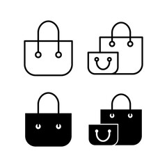 Shopping bag icon vector for web and mobile app. shopping sign and symbol