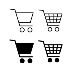 Shopping icon vector for web and mobile app. Shopping cart sign and symbol. Trolley icon