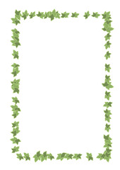 葉っぱのイラストのフレーム（ベクター、アイビー）