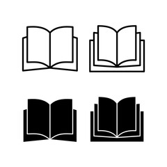 Book icon vector for web and mobile app. open book sign and symbol. ebook icon