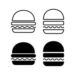 Burger icon vector for web and mobile app. burger sign and symbol. hamburger