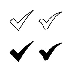 Check mark icon vector for web and mobile app. Tick mark sign and symbol