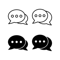 Chat icon vector for web and mobile app. speech bubble sign and symbol. comment icon. message