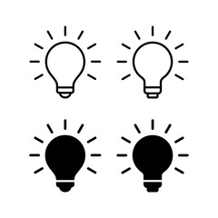 Lamp icon vector for web and mobile app. Light bulb sign and symbol. idea symbol.
