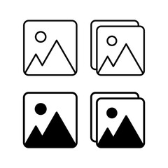 Picture icon vector for web and mobile app. photo gallery sign and symbol. image icon