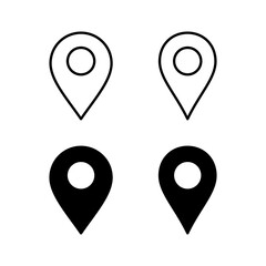 Pin icon vector for web and mobile app. Location sign and symbol. destination icon. map pin