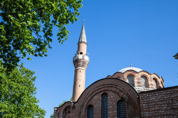 Fototapeta na wymiar Main building of Kalenderhane mosque during sunny afternoon; Kalenderhane Camii is an small muslim mosque of Fatih district in istanbul, Turkey....