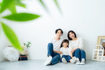 親子の記念写真　フォトスタジオ　写真館