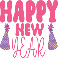 Happy new year svg and t-shirt design