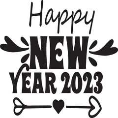 Happy new year svg and t-shirt design