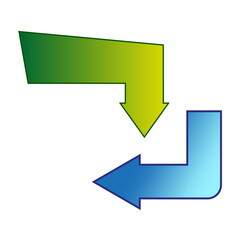 Colored corner arrows. Modern background design. Vector illustration. Stock image. 