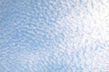 Picturesque view of beautiful blue sky covered with clouds