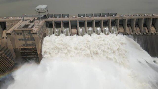 Water released from hydro dam to lower reservoir level in spring
