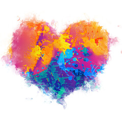 Watercolor Heart graffiti, Heart drawing with watercolor, Colorful Heart drawing, love, heart, valentine, transparent, PNG