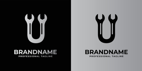letter U wrench logo, suitable for any business related to wrench with U initials. © Prayoga