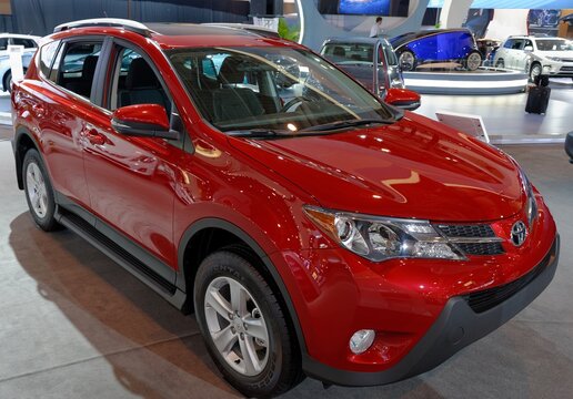 TORONTO, CANADA-FEBRUARY 14, 2013: Toyota RAV4 at the 2013 Canadian International Auto Show in Toronto