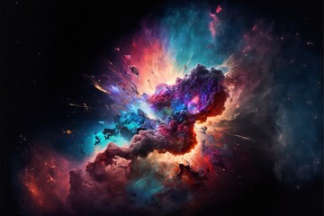 Obraz na płótnie Canvas Night sky space. nebula and galaxies in space
