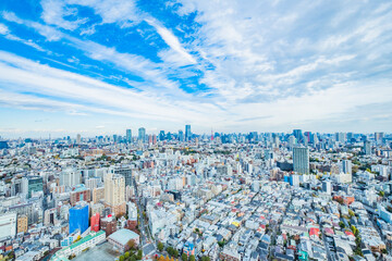 東京恵比寿からの都市風景