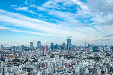 Fototapeta na wymiar 東京恵比寿からの都市風景
