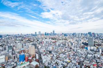 日本の首都東京の都市風景