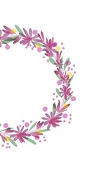 Obraz na płótnie Canvas pink flowers frame