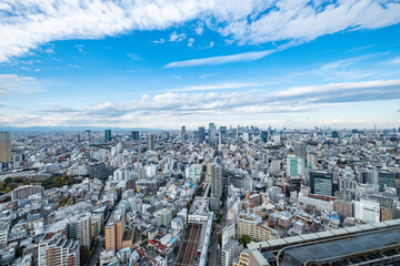 日本の首都東京の都市風景