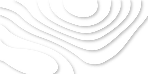 Abstract Luxury paper cut background, Abstract decoration, white pattern lines gradients, 3d Vector illustration, topographic canyon map light relief texture, curved layers.