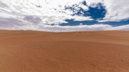 Fototapeta na wymiar Nature reserve Corralejo during bright day, Fuerteventura 