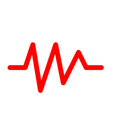 Heartbeat line icon vector