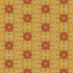 Floral Seamless Pattern Background Garden Nature Damask Aboriginal Ornament Art