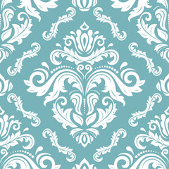Orient vector classic blue and white pattern. Seamless abstract background with vintage elements. Orient pattern. Ornament for wallpapers and packaging
