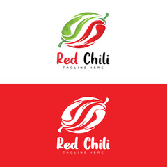 Red Chili Logo, Hot Chili Peppers Vector, Chili Garden House Illustration, Company Product Brand Illustration