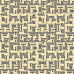 Seamless geometric background for your designs. Modern vector gray and yellow ornament. Geometric abstract pattern