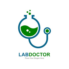 Lab doctor logo vector template. Suitable for business, health, and science