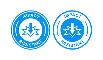 Impact protection logo badge set circle. Suitable for product label