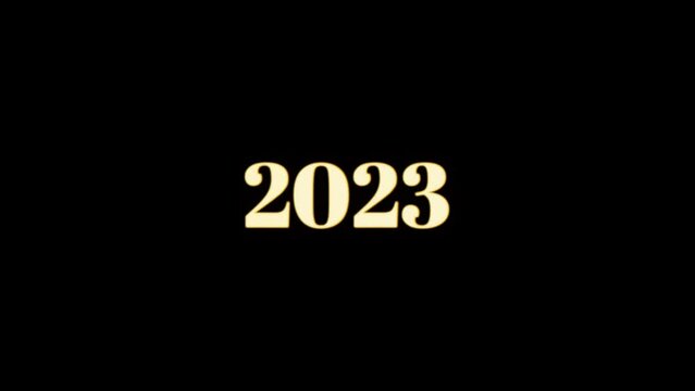 2023 Text Reveal Animation with Neon Liquid Sparkling Effects, Suitable For Happy New Year Intro Or Opener Video.
