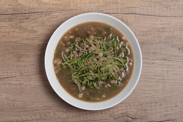 Stir Fried Sunflower Sprouts with Minced Pork