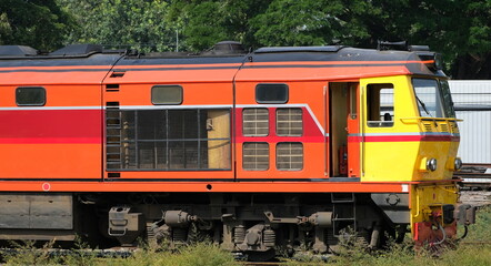 Diesel electric locomotive on a shunting line
