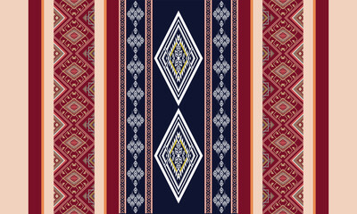 Geometric ethnic flower pattern for background,fabric,wrapping,clothing,wallpaper,Batik,carpet,embroidery style.	
