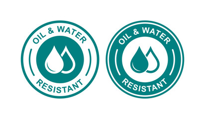 Oil and water resistant circle logo badge. Suitable for product label