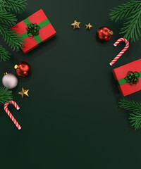 merry christmas happy new year 3d christmas object