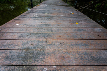 Wooden bridge in the park