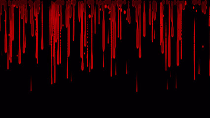 Water color splash on a black background. Blood drops on black background