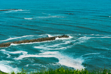 Obraz premium View of the coast of the sea in Lima Peru 