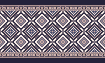 Ethnic pattern with square shapes designed for fabric or paper printing