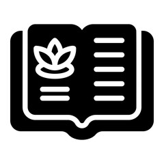 Obraz premium reading glyph icon