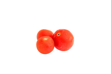 Small cherry tomato isolated on the transparent background